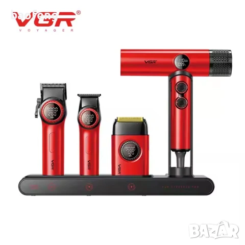 Нов 32 части VGR Stepless 4 в 1 за барбер / фризьори Професионален комплект машинки за подстригване , снимка 9 - Фризьорски принадлежности - 53525179