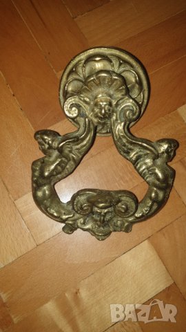 Масивна, бронзова хлопка за врата, снимка 8 - Антикварни и старинни предмети - 42390949