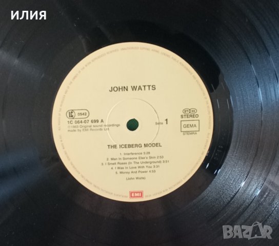 John Watts – 1983 - The Iceberg Model(EMI – 1C 064-07 699)(New Wave,Pop Rock), снимка 3 - Грамофонни плочи - 44825926