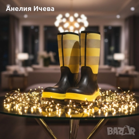 Висококачествени защитни ботуши BLACK/YELLOW – сигурна защита и комфорт при всякакви условия!