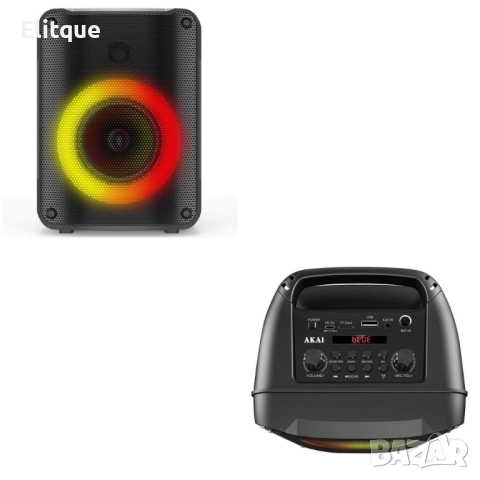 Преносима тонколона с Bluetooth LED дисплей USB слот AUX вход AKAI ABTS-V10, снимка 2 - Друга електроника - 52853960
