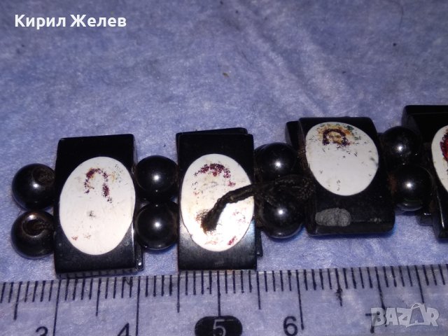 СТАРА ГРИВНА от ШЛИФОВАНИ КАМЪЧЕТА МАГНЕТИТ с ИКОНКИ РАЗТЕГЛИВА на ЛАСТИК ХЕНД МЕЙД БИЖУ 37093, снимка 8 - Гривни - 40415137