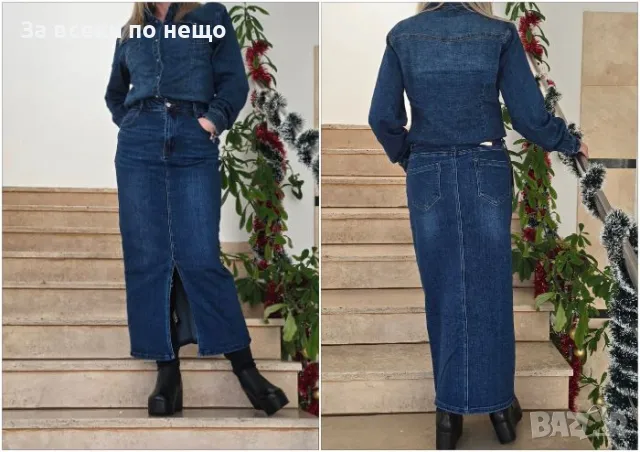 Дамска Синя Мека И Еластична Дънкова Риза, снимка 7 - Ризи - 48553889