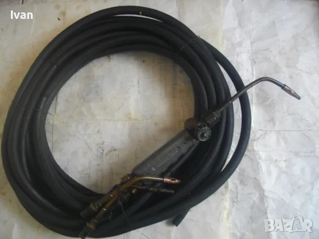 КРАКРА Българска ОКСИЖЕННА ГОРЕЛКА ЗА ГАЗО-ПЛАМЪЧНО РЯЗАНЕ ЗАВАРЯВАНЕ с 10 метра български маркучи , снимка 3 - Други инструменти - 47547835