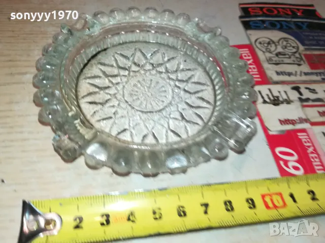 ПЕПЕЛНИК-СТЪКЛО С РЕЛЕФИ 1405251415, снимка 9 - Антикварни и старинни предмети - 50285572
