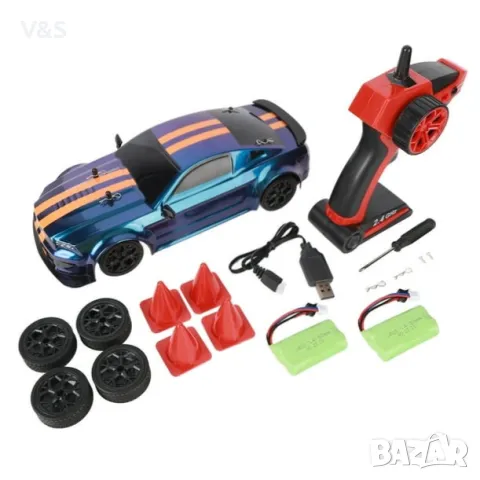 КОЛА С ДИСТАНЦИОННО УПРАВЛЕНИЕ IBLIVER, GT RC DRIFT CAR, МАЩАБ 1:14 С LED СВЕТЛИНИ, 4WD, снимка 9 - Коли, камиони, мотори, писти - 49082998