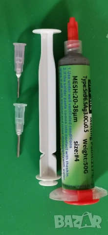 50гр 217°C KEK Original JPT-307-30g Sn96.5Ag3.0Cu0.5- безоловна паста тинол за запояване Китай, снимка 2 - Друга електроника - 53860703