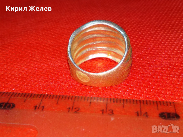 СТАР АР НУВО СТИЛ АВТОРСКИ СРЕБЪРЕН ПРЪСТЕН ВИСОКА ПРОБА СРЕБРО с ПЕЧАТ на МАЙСТОРА 43802, снимка 9 - Антикварни и старинни предмети - 44612856