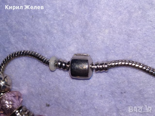 ШИКОЗНА ПОСРЕБРЕНА Тип ПАНДОРА МЕДНА АРТ ГРИВНА с ИСКРЯЩИ КРИСТАЛИ и ЦВЕТНО СТЪКЛО 37020, снимка 10 - Гривни - 41682661