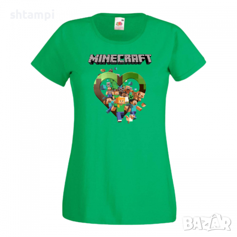 Дамска тениска Minecraft 5 Minecraft,Игра,Забавление,подарък,Изненада,Рожден Ден., снимка 9 - Тениски - 36520829