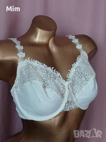 Nuance100 C Бял дантелен сутиен , снимка 7 - Бельо - 53240447