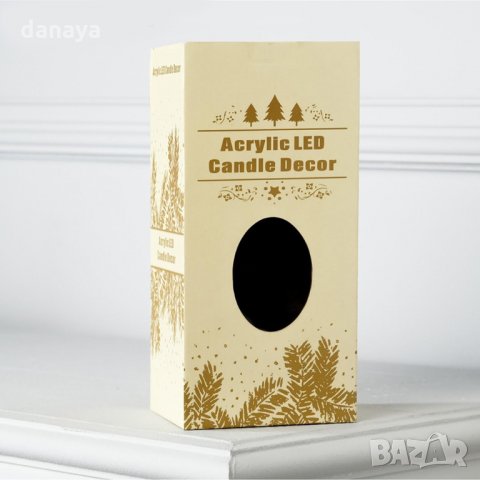 2484 Електронна коледна свещ с LED пламък Снежни човеци, 23см, снимка 6 - Декорация за дома - 34519585