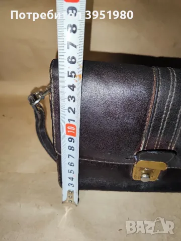 Ретро-мъжка, кожена чанта, снимка 5 - Други ценни предмети - 48199605