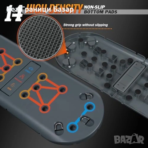 Нова Преносима дъска за лицеви опори антислип дръжки тренировка в дом , снимка 5 - Фитнес уреди - 53517717