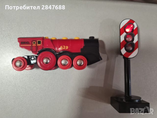 Локомотив и светофар Брио, снимка 3 - Влакчета, самолети, хеликоптери - 52964982