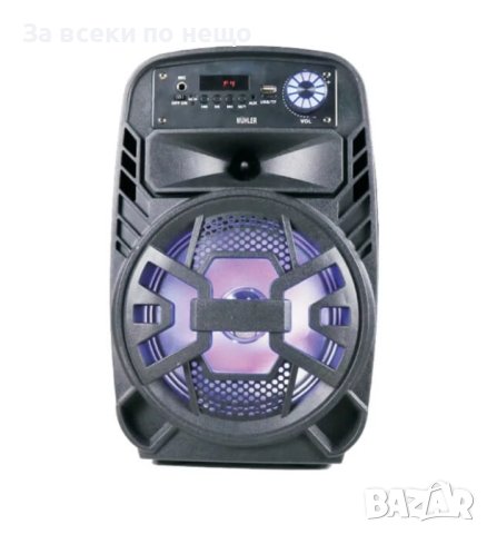 ✨Активна тонколона Muhler MAX 3, 10W, LED дисплей, Безжичен микрофон