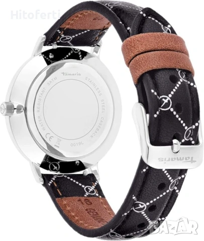 Дамски аналогов кварцов ръчен часовник Tamaris с кожена каишка., снимка 3 - Дамски - 53818631