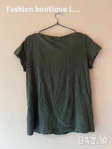 Маслено зелена тениска 100% памук S размер на марката KappAhl 💚💚💚, снимка 4 - Тениски - 52001473