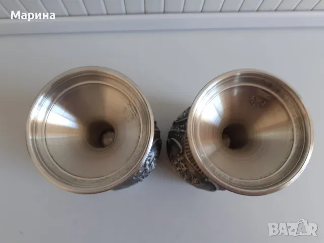 Комплект за вино от калай Antik*Vintage#69, снимка 17 - Антикварни и старинни предмети - 48510676