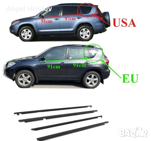 Водобранни лаистни врати Тоyota RAV 4 от 2007 до 2012
