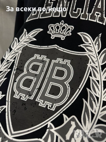 Balenciaga Мъжка Черна Тениска👕Мъжка Блуза С Къс Ръкав В Черен Цвят Код MensPoint82, снимка 2 - Тениски - 53716778