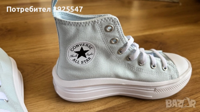 Кецове на платформа Converse 35 номер светло сини, снимка 2 - Кецове - 52400799