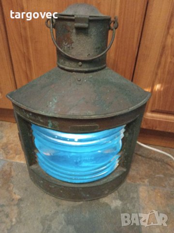 Голям корабен меден фенер, снимка 8 - Антикварни и старинни предмети - 41502558