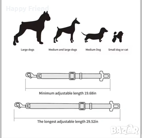 Пътувай спокойно с кучето си – предпазен колан за кола * НОВ *, снимка 10 - За кучета - 53459720