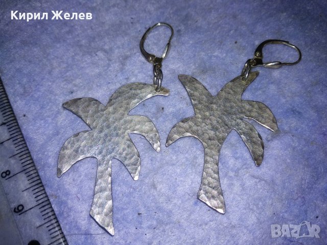 СРЕБЪРНИ ПАЛМИ ФИГУРАЛНИ СРЕБЪРНИ ОБЕЦИ КОВАНО СРЕБРО 925 МАЙСТОРСКА АРТ ДИЗАЙН ИЗРАБОТКА 29780, снимка 14 - Обеци - 40574545