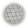 120см Красив кръгъл килим с ресни, снимка 1 - Килими - 35937326