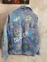Дънково яке с рисунки/боя , снимка 1