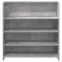 vidaXL Приемно бюро, бетонно сиво, 100x50x103,5 см, инженерно дърво, снимка 5