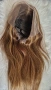 Естествена перука от бразилска коса 70–75 см – Lace Front 13x6, кафява с руси кичури, 200% плътност, снимка 11