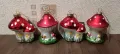 Красиви стъклени гъбки и таралежи - играчки за елха., снимка 5