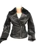 Дамско кожено яке MotoMall с протектори естествена кожа сваляем пух за мотор , снимка 1