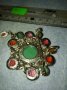 ПРЕКРАСНА ФЛОРАЛНА СРЕБРИСТА КРИСТАЛНА ВИНТИДЖ БРОШКА - ПЕНДАНТ 26588, снимка 8