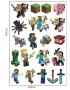 Майнкрафт Minecraft Tattoo татос татуировка временна детска татоси татуси, снимка 1