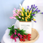 Букет красива изкуствена магнолия в различни цветове, снимка 1 - Изкуствени цветя - 44673497