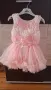 Страхотна розова рокля с рози за малко момиченце на 1 година, снимка 1