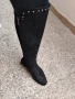 високи чизми 39 номер черно ниска платформа , снимка 4
