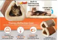 2в1 Легло за домашни любимци Kitty Shack – Термо тунел и постелка, снимка 2