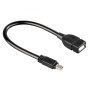 OTG кабел HAMA, mini USB B м - USB A ж, 3 звезди, Черен 39626, снимка 1 - USB кабели - 41364221