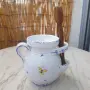 Старинно керамично гърне за кисели краставички + щипка , снимка 4