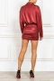 CLICHE червена къса рокля с яка, снимка 6