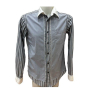 Мъжка риза HUGO BOSS размер S / M райе сиво , снимка 1 - Ризи - 44569153