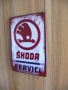 Метална табела Skoda Service Шкода сервиз ремонт кола Чехия, снимка 2