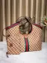 Gucci Луксозна Дамска Чанта С Монограм Зелено-Червена Лента И Несесер - Различни Цветове Код SEM-784, снимка 9