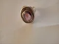 Дизайнерски сребърен пръстен с голям камък, снимка 3