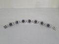 Красива стара сребърна гривна с хематит, снимка 5
