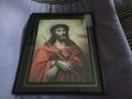 Икона на Исус Христос в стъклена рамка осветена 252х205мм, снимка 5